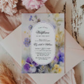 Invitation Rustique Notre petit Baby shower Fleur sauvage