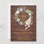 Invitation Rustique Nous faisons encore Fleurs Vœux de Renouv (Devant)