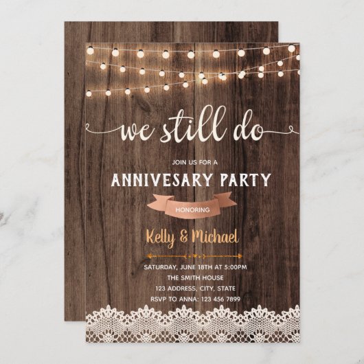 Invitation Rustique nous faisons encore l'invitation de thème (Devant / Derrière)