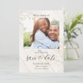 Invitation Rustique Nous le faisons Photo Enregistrer la date (Debout devant)