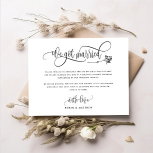 Invitation Rustique Nous Nous Sommes Mariés Mariage / Elope F