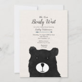 Invitation Rustique Nous pouvons attendre baby shower (Devant)