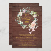 Invitation Rustique Nous renouvelons encore nos vœux d'annive (Devant / Derrière)