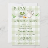 Invitation Rustique Nous Vous Aimons Tellement Thé Vert Match (Devant)