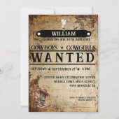 Invitation Rustique Occidentale Anniversaire (Devant)