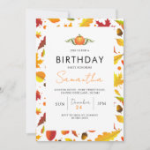 Invitation Rustique Orange Automne Anniversaire Automne (Devant)