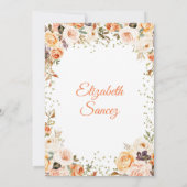 Invitation Rustique Orange Fall Princesse Quinceañera Invitat (Dos)