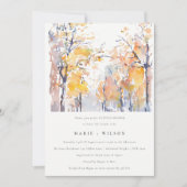 Invitation Rustique Pastel Automne Automne Paysage Couples Do (Devant)