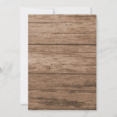 Invitation Rustique Pays Bois Floral Blush Mariage Rose (Dos)