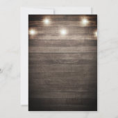 Invitation Rustique Pays Bois Lumières Floral Lanterne Mariag (Dos)