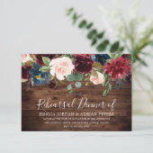 Invitation Rustique Pays Bourgogne Dîner de répétition du vin (Debout devant)