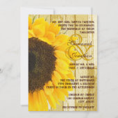 Invitation Rustique Pays Chic Grange Mariage de tournesol en  (Devant)