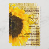 Invitation Rustique Pays Chic Grange Mariage de tournesol en (Devant / Derrière)
