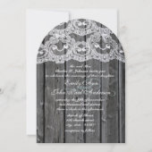 Invitation Rustique Pays Dentelle Grange Bois Mariage Invitat (Devant)