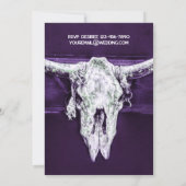 Invitation Rustique Pays Occidental Taureau pourpre foncé (Dos)