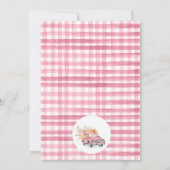 Invitation Rustique Pink Truck Petit Baby shower Citrouille (Dos)