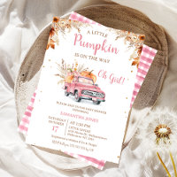 Rustique Pink Truck Petit Baby shower Citrouille