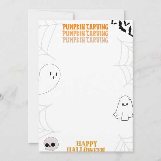 Invitation Rustique Plaid Citrouille Jolie Citrouille Soirée  (Dos)