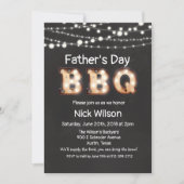 Invitation rustique pour barbecue de la fête des p (Devant)