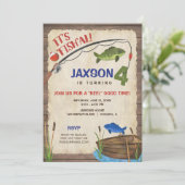 Invitation rustique pour garçon de 4 ans sur le th (Debout devant)