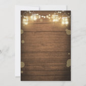 Invitation Rustique pour les 25 ans de Mariage ave (Dos)