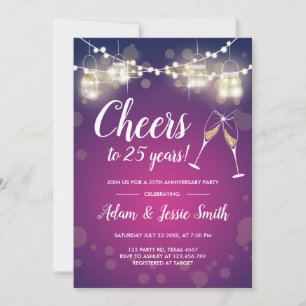 Invitation Rustique pour les 25 Ans de Mariage ave