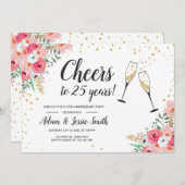 Invitation Rustique pour les 25 Ans de Mariage Flo (Devant / Derrière)