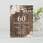 Invitation rustique pour les 60 ans (Debout devant)