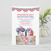 Invitation rustique pour un BBQ du 4 juillet (Debout devant)