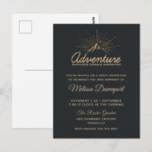 Invitation rustique pour une fête d'anniversaire d (Devant / Derrière)