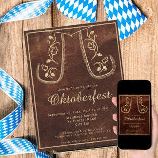 Invitation rustique pour une fête d'Oktoberfest en