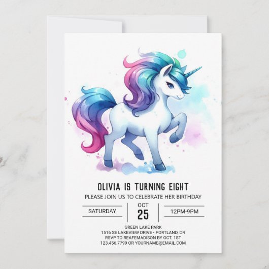 Invitation Rustique Printable Horse Anniversaire (Devant)