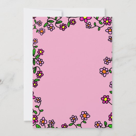 Invitation Rustique Purple Magenta Rose Baby shower Floral (Dos)