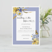 Invitation Rustique Quelque Chose De Bleu Avant De Faire Fête (Debout devant)