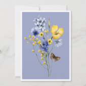 Invitation Rustique Quelque Chose De Bleu Avant De Faire Fête (Dos)