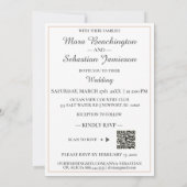 Invitation * Rustique R26 Mariage de monogramme de forêt QR R (Dos)