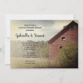 Invitation Rustique Red Barn Country Couples Wedding shower (Devant)