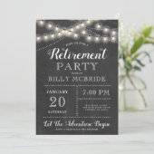 Invitation Rustique Retraite Party (Debout devant)