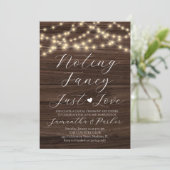 Invitation Rustique Rien De Fancy Just Love String Lights (Debout devant)