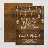 Invitation Rustique Rien de Fantaisie Juste Amour (Devant / Derrière)