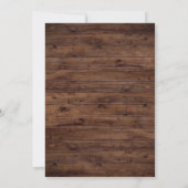 Invitation Rustique romantique Bourgogne Rouge Rose Mariage (Dos)