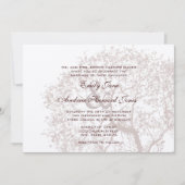 Invitation Rustique Romantique Brown Tree Mariages (Devant)