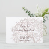 Invitation Rustique Romantique Brown Tree Mariages (Debout devant)