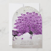 Invitation Rustique Romantique Mason Jar Radiant violet Peaco (Dos)