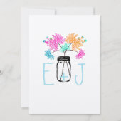 Invitation Rustique romantique Mason Jar Wild Flower Mariage (Dos)