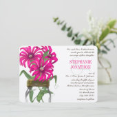 Invitation Rustique romantique Mason rose Jar Wild Flower Mar (Debout devant)