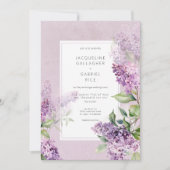 Invitation Rustique romantique violet & Mariage Lilacs Sage (Devant)