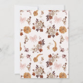 Invitation Rustique rose Automne Petit Citrouille 1er anniver (Dos)