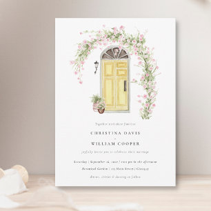 Invitation Rustique Rose Cottage Jardin Mariage