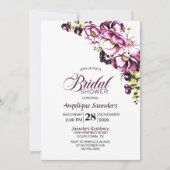 Invitation Rustique Rose Floral Douche nuptiale (Devant)